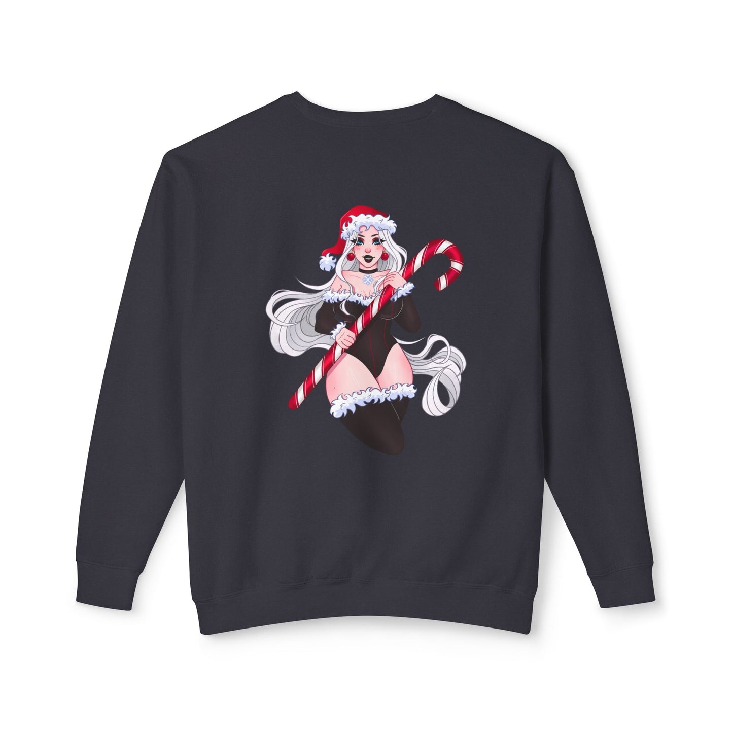 Candy Cane - Unisex Lightweight Crewneck Sweatshirt