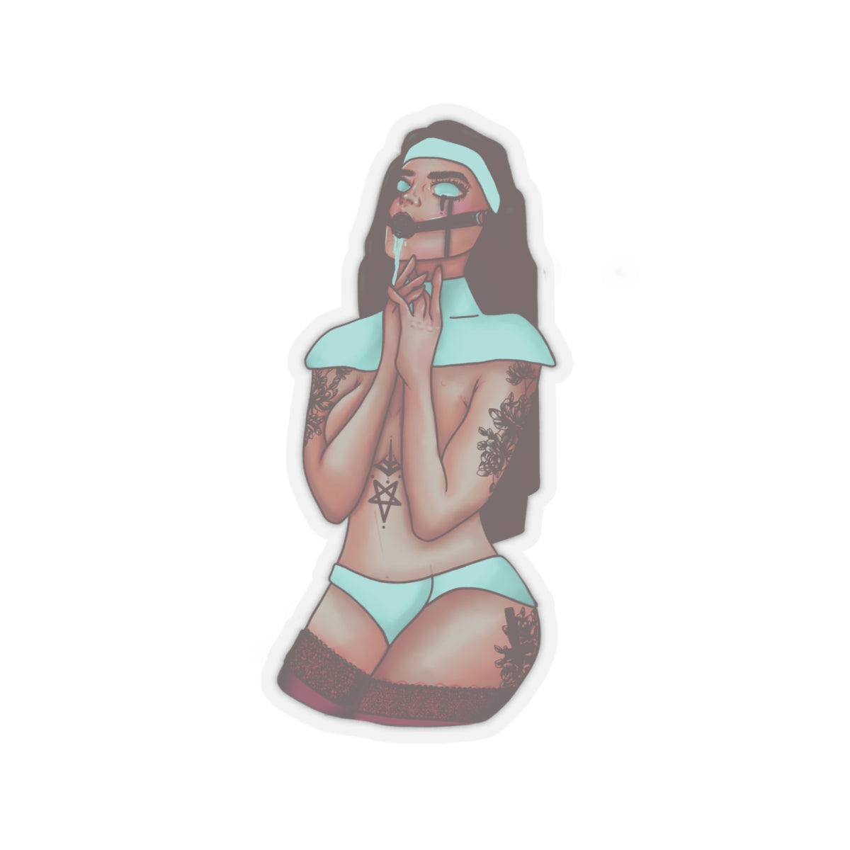 Gagged Nun Sticker