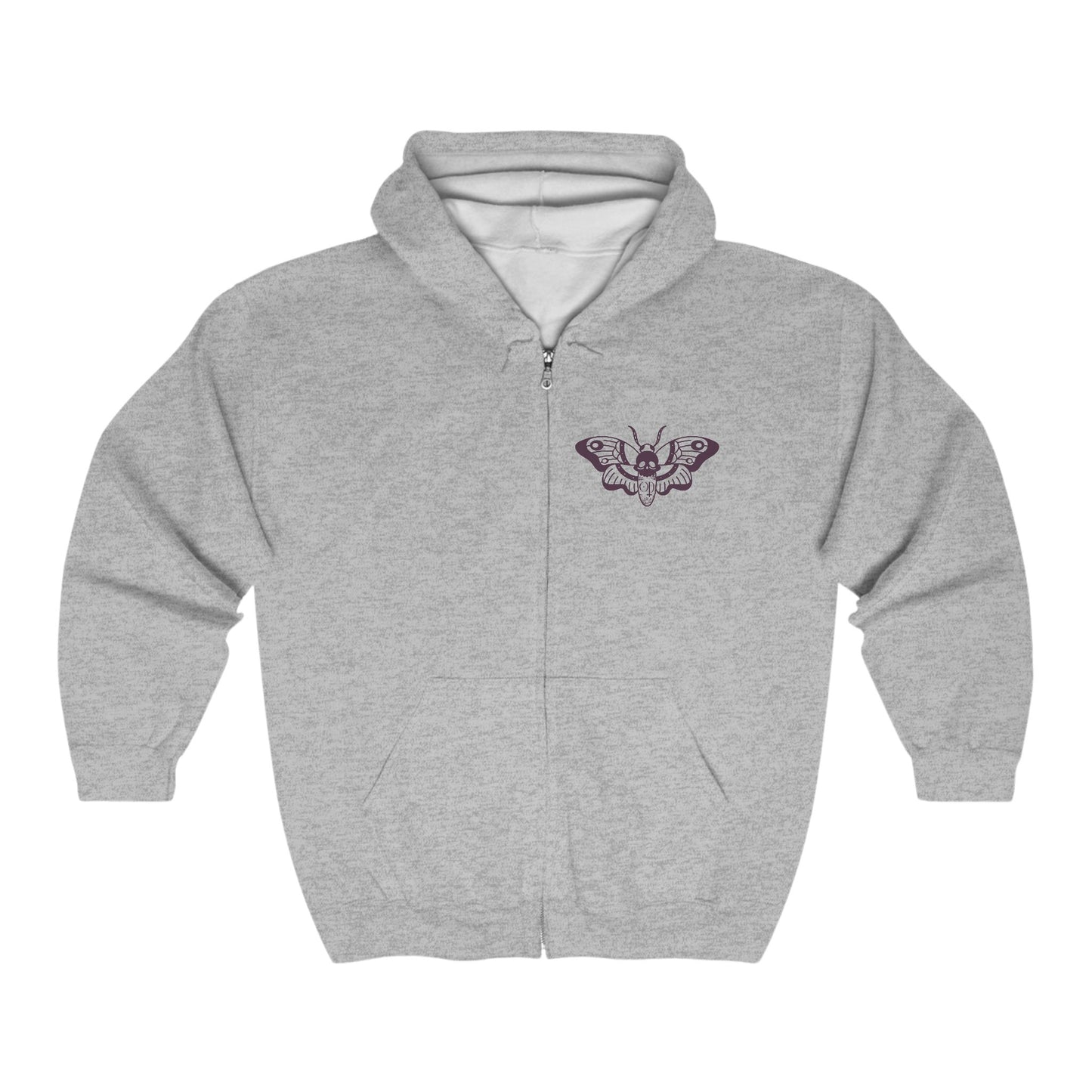 Obsidian Moth - Full Zip Hooded Sweatshirt