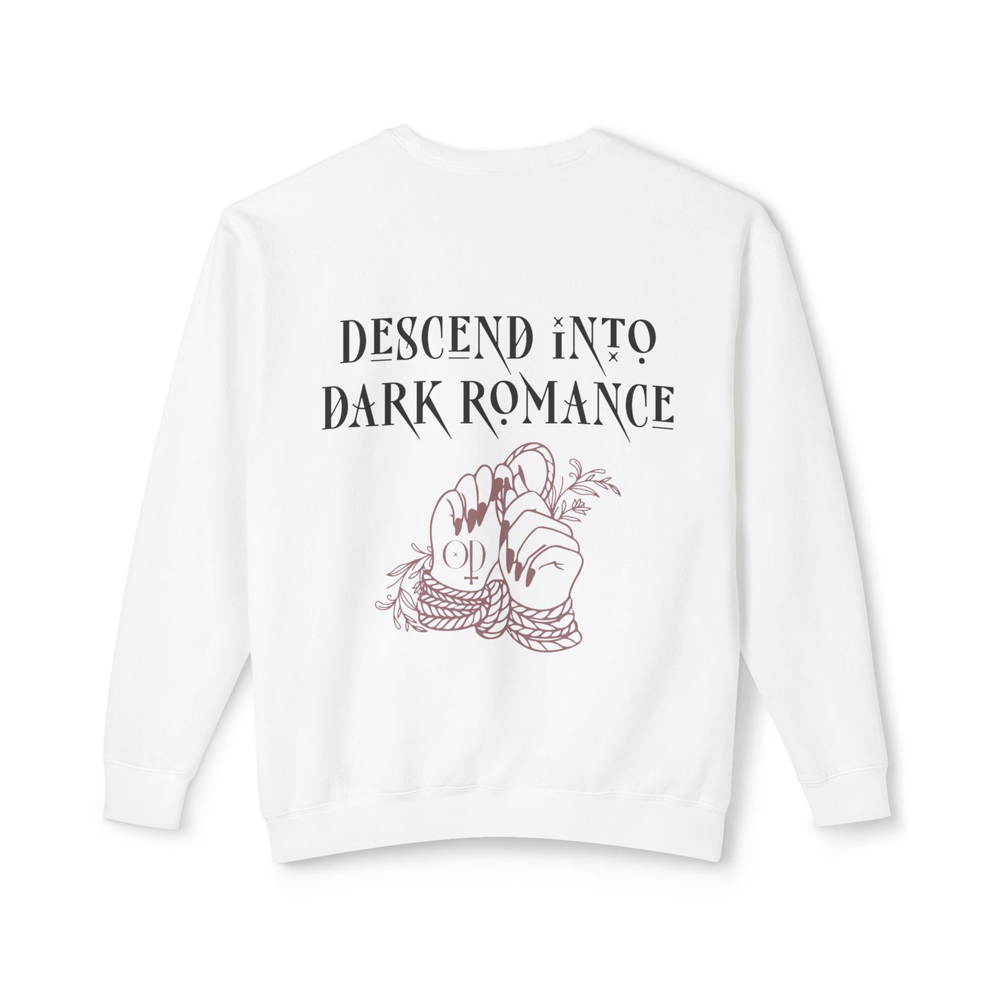 Descend Into Dark Romance - Unisex Lightweight Crewneck Sweatshirt