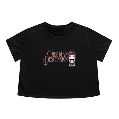 Descend Into Dark Romance - Women's Flowy Cropped Tee