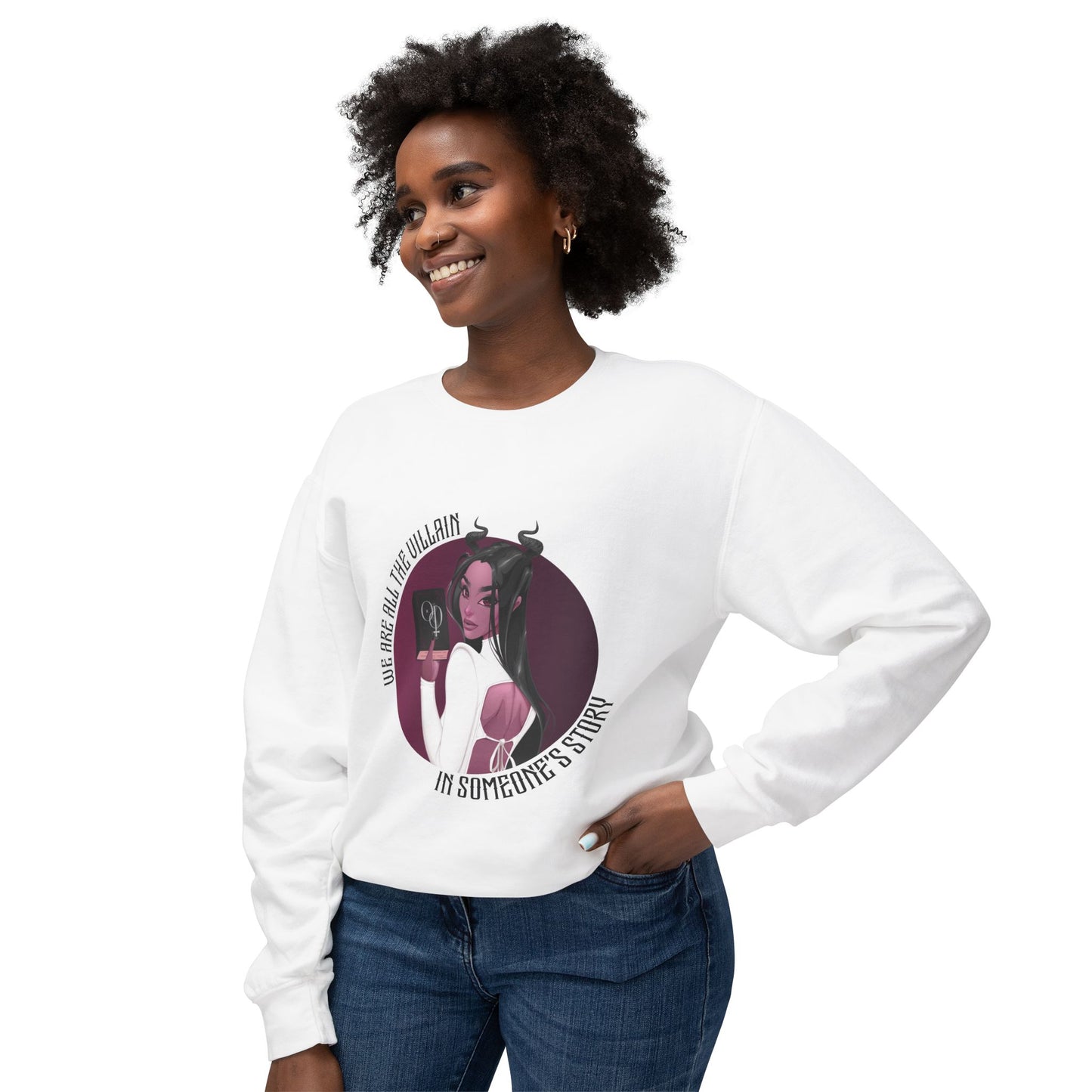 We Are All the Villain - Unisex Lightweight Crewneck Sweatshirt