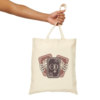 Obsidian Descension Tarot Cards Cotton Canvas Tote Bag