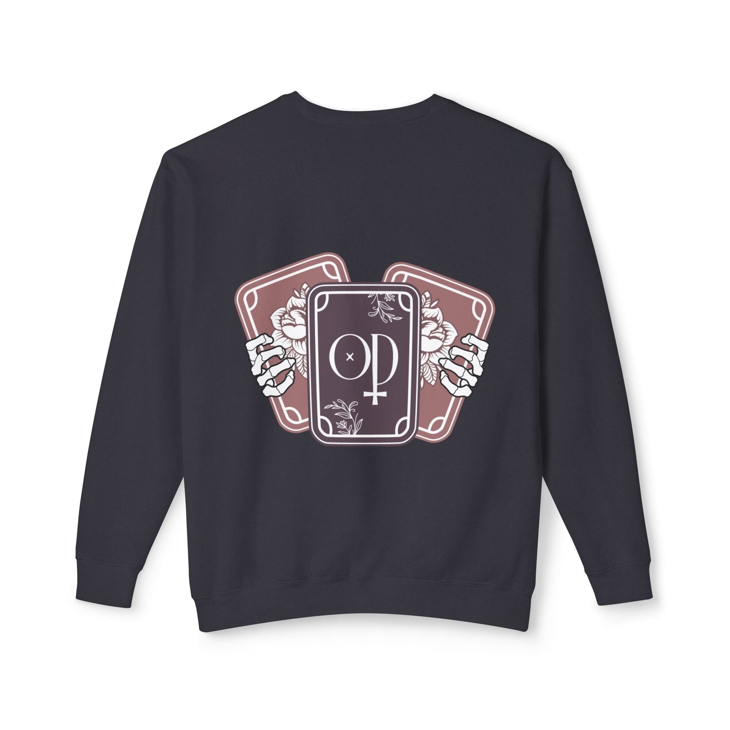 Obsidian Descension Tarot Cards - Unisex Lightweight Crewneck Sweatshirt