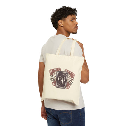 Obsidian Descension Tarot Cards Cotton Canvas Tote Bag