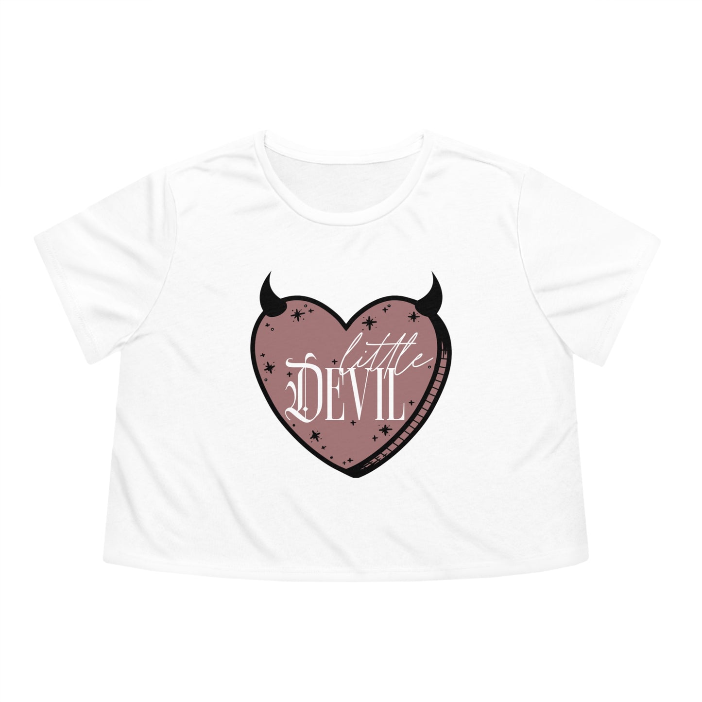 Little Devil - Women's Flowy Cropped Tee