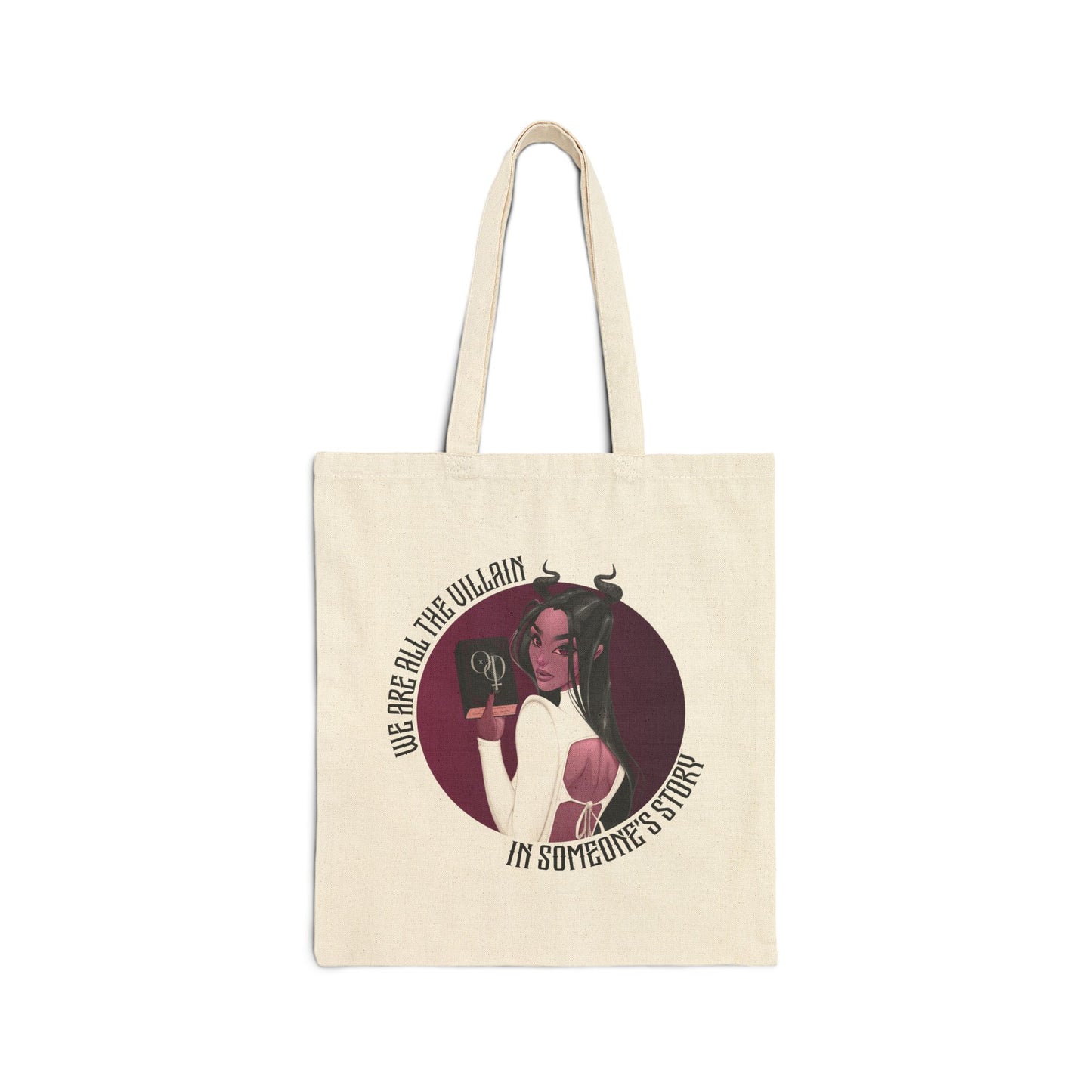 We Are All the Villain Cotton Canvas Tote Bag