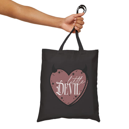 Little Devil Cotton Canvas Tote Bag