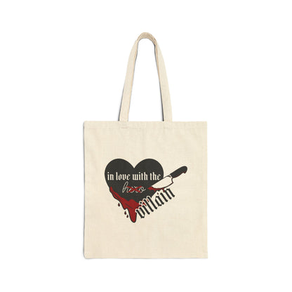 In Love with the Villain Cotton Canvas Tote Bag