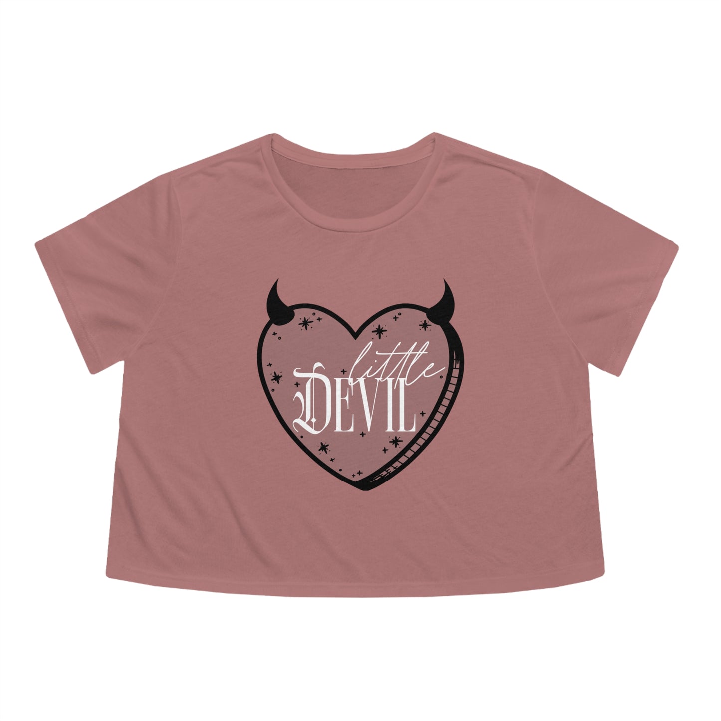 Little Devil - Women's Flowy Cropped Tee