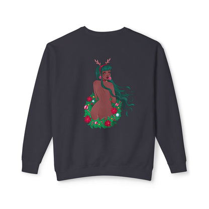 Reindeer - Unisex Lightweight Crewneck Sweatshirt