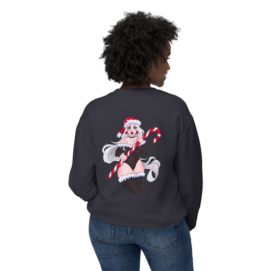 Candy Cane - Unisex Lightweight Crewneck Sweatshirt