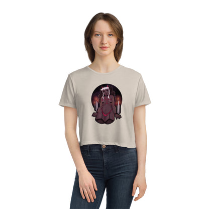 Obsidian Descendent - Women's Flowy Cropped Tee