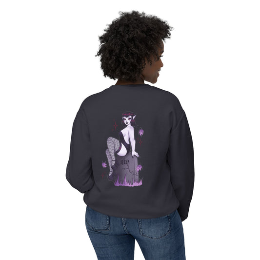 Graveyard Girl - Unisex Lightweight Crewneck Sweatshirt