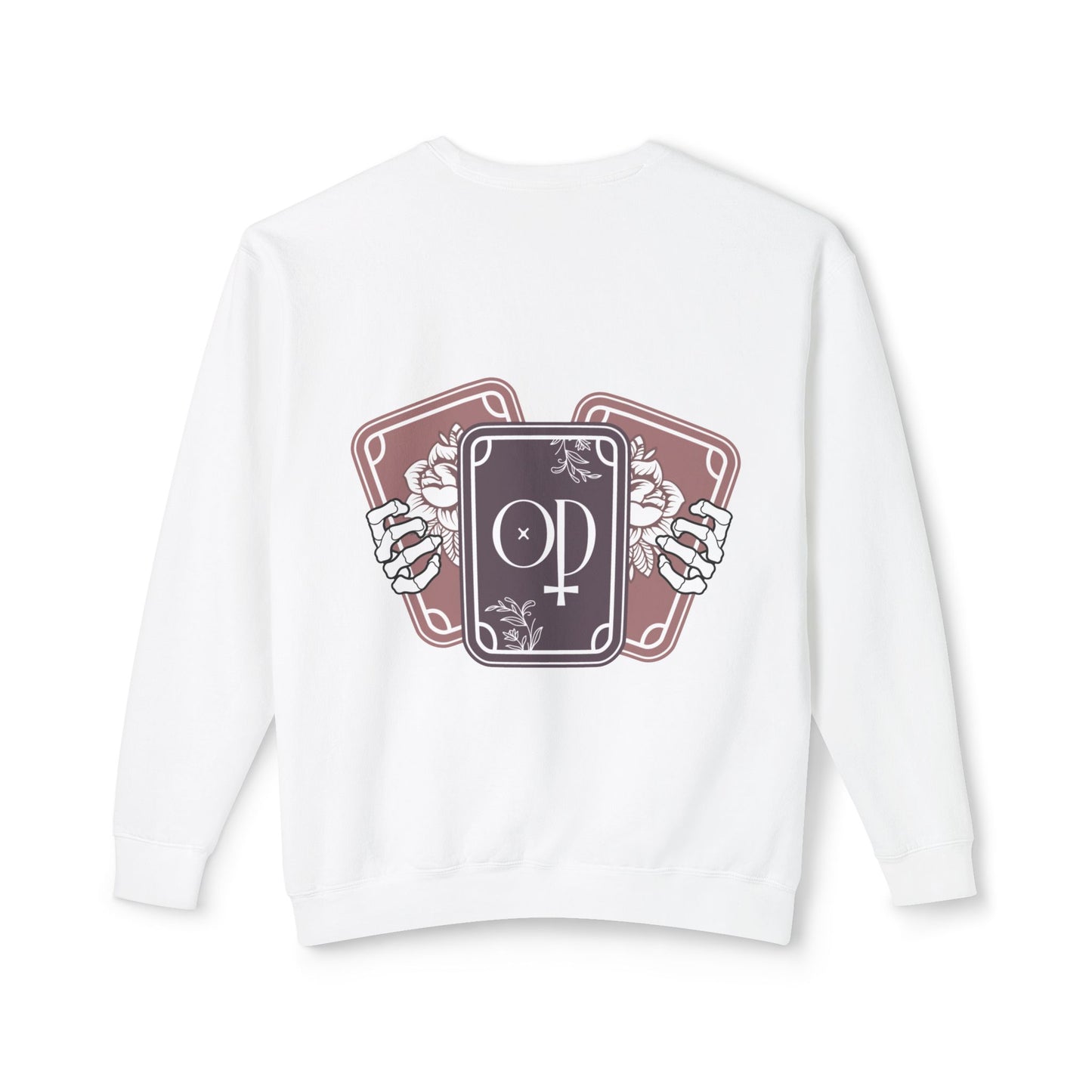 Obsidian Descension Tarot Cards - Unisex Lightweight Crewneck Sweatshirt