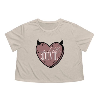 Little Devil - Women's Flowy Cropped Tee