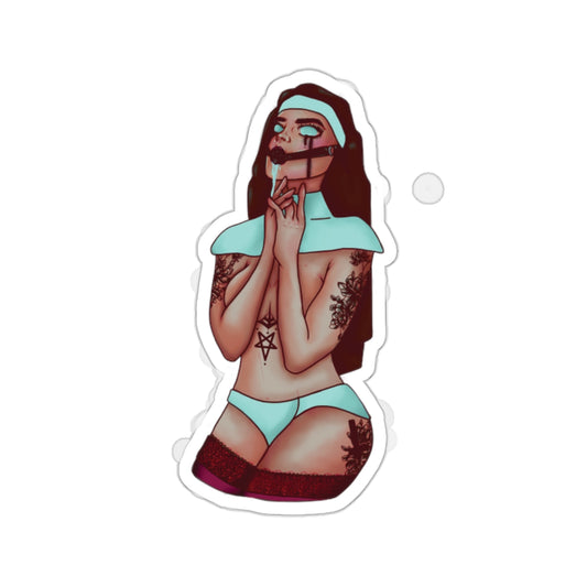 Gagged Nun Sticker