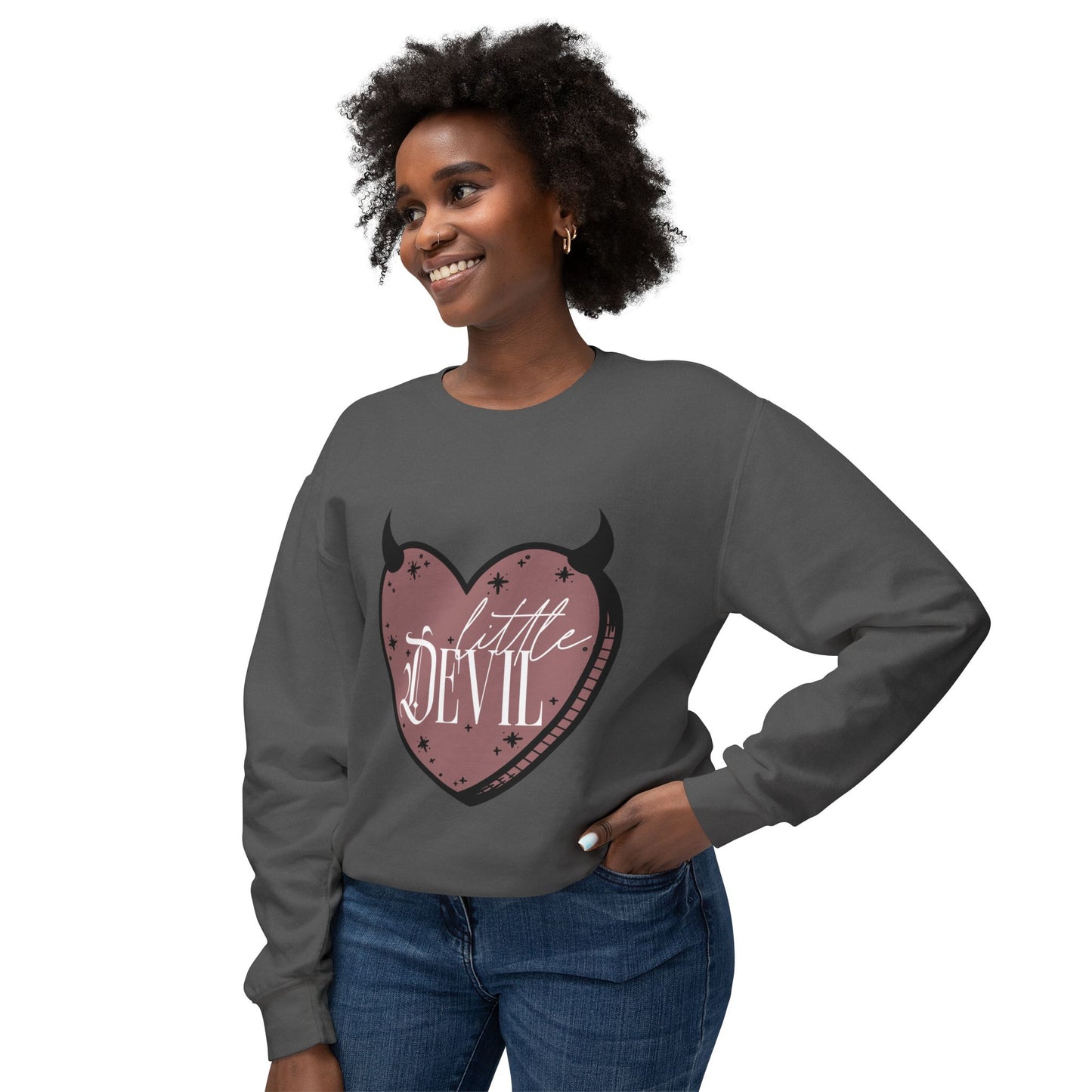 Little Devil - Unisex Lightweight Crewneck Sweatshirt