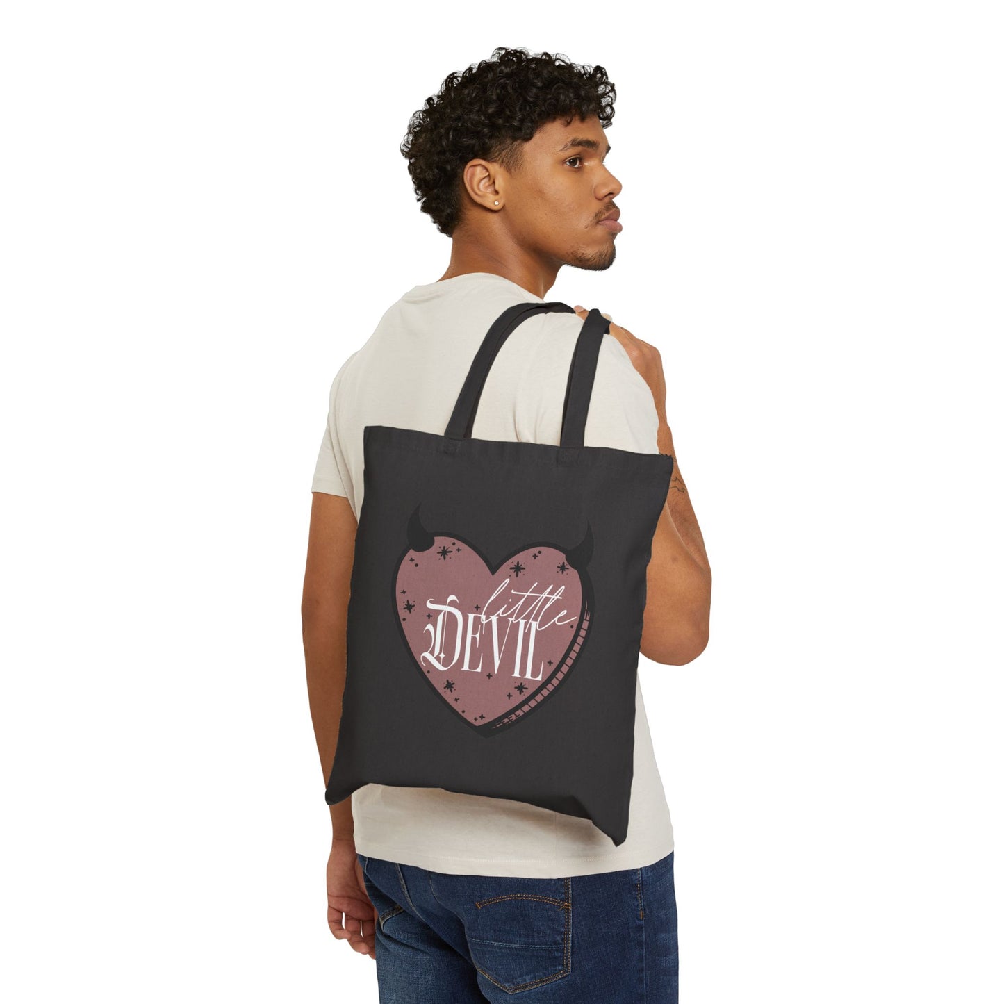 Little Devil Cotton Canvas Tote Bag