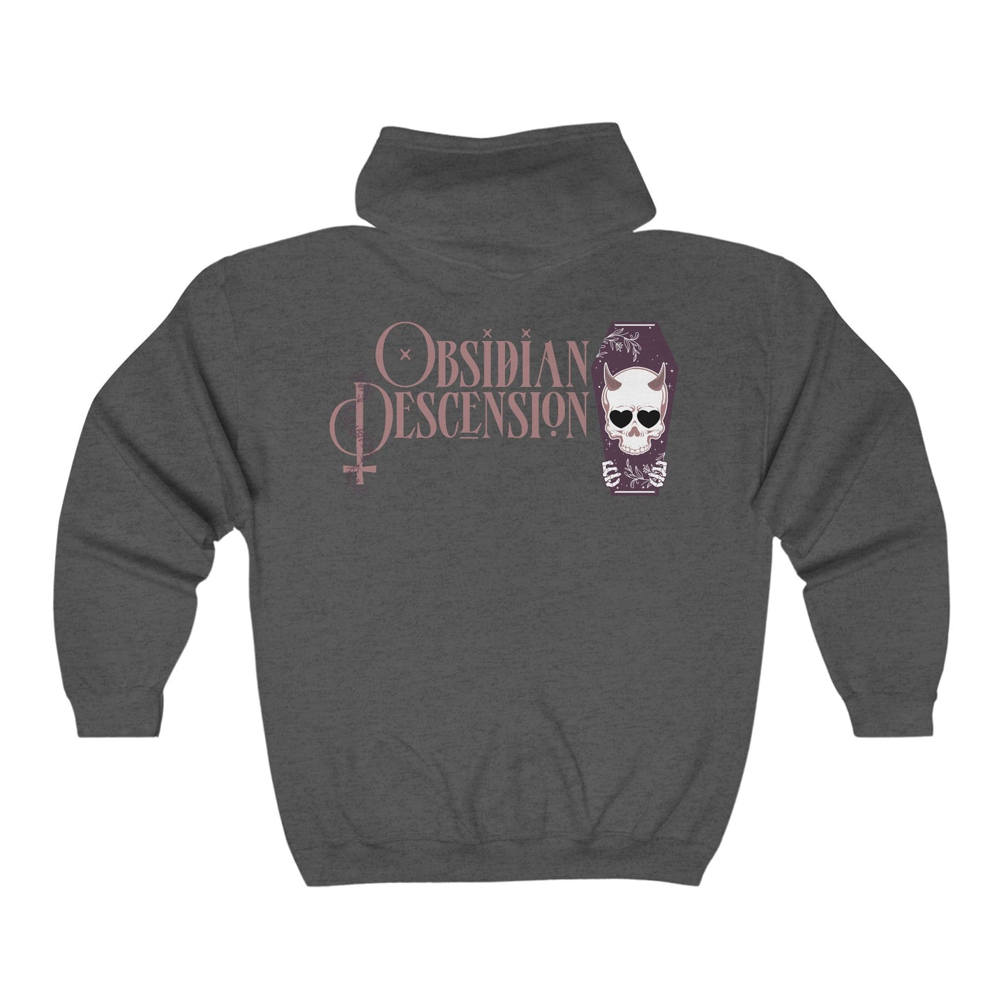 Obsidian Devil - Full Zip Hooded Sweatshirt