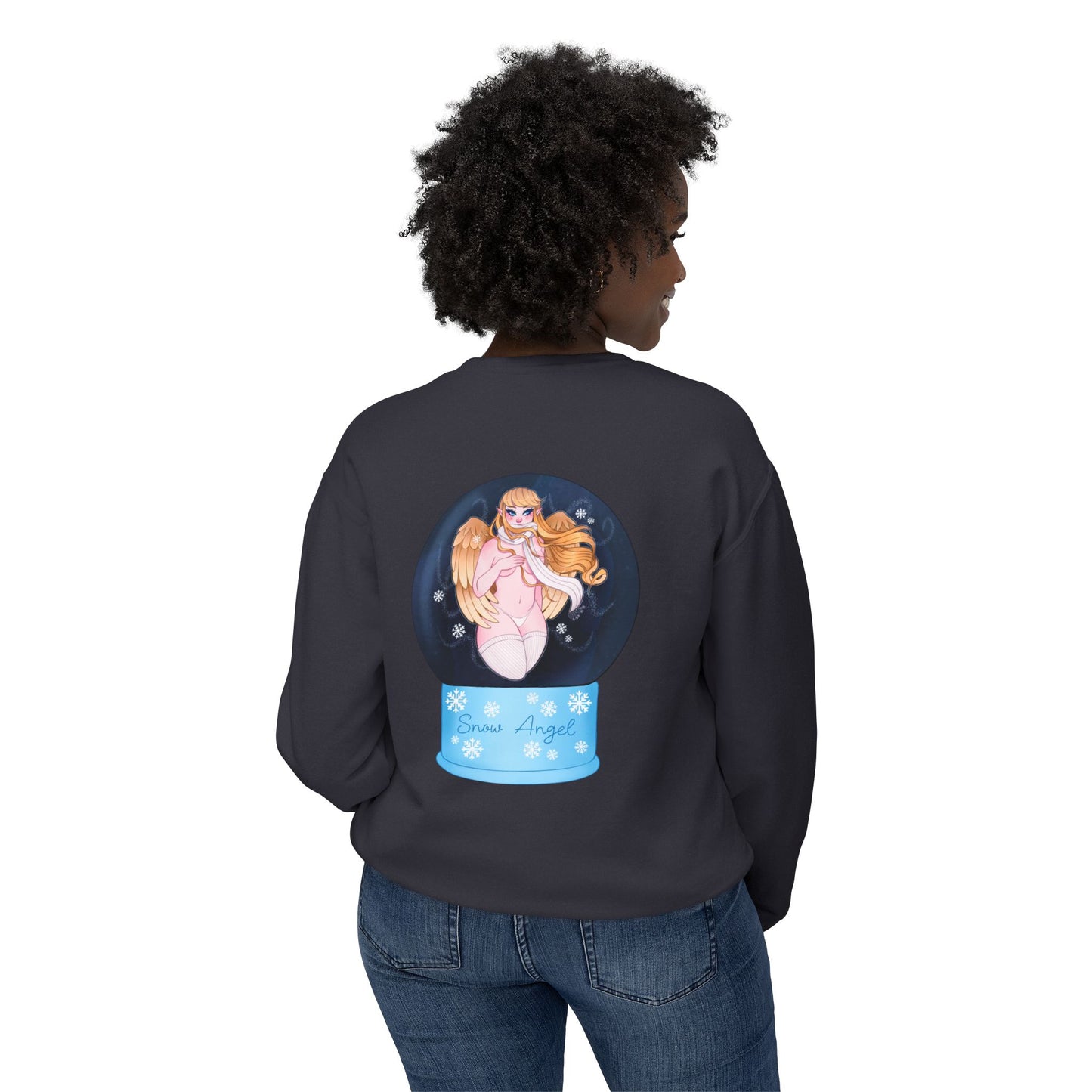 Snow Angel - Unisex Lightweight Crewneck Sweatshirt