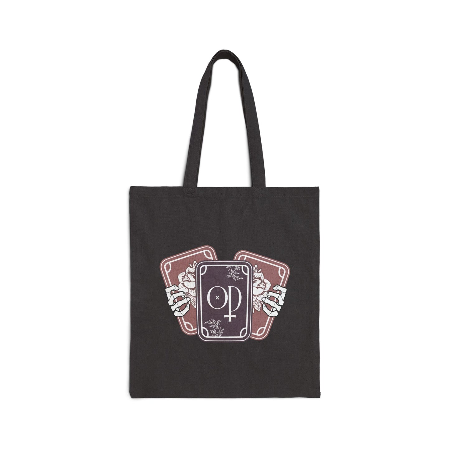 Obsidian Descension Tarot Cards Cotton Canvas Tote Bag