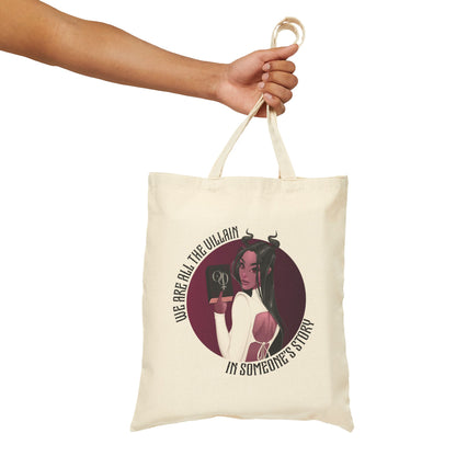 We Are All the Villain Cotton Canvas Tote Bag