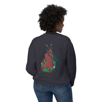 Reindeer - Unisex Lightweight Crewneck Sweatshirt