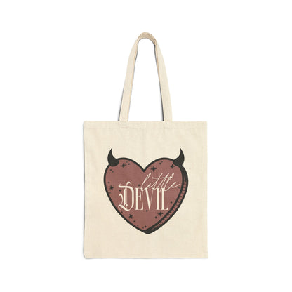 Little Devil Cotton Canvas Tote Bag