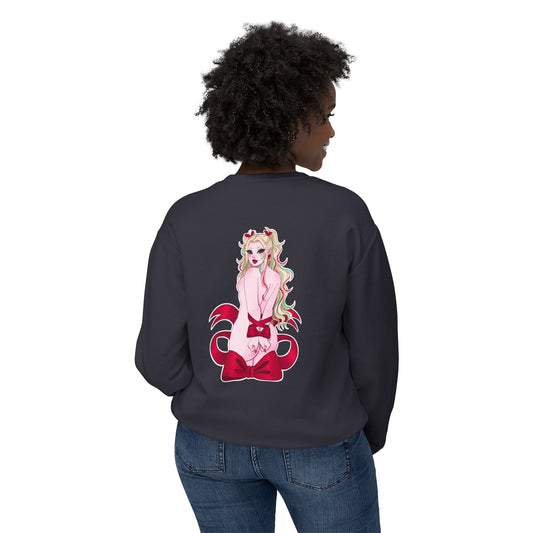 Wrapped Up in a Bow - Unisex Lightweight Crewneck Sweatshirt