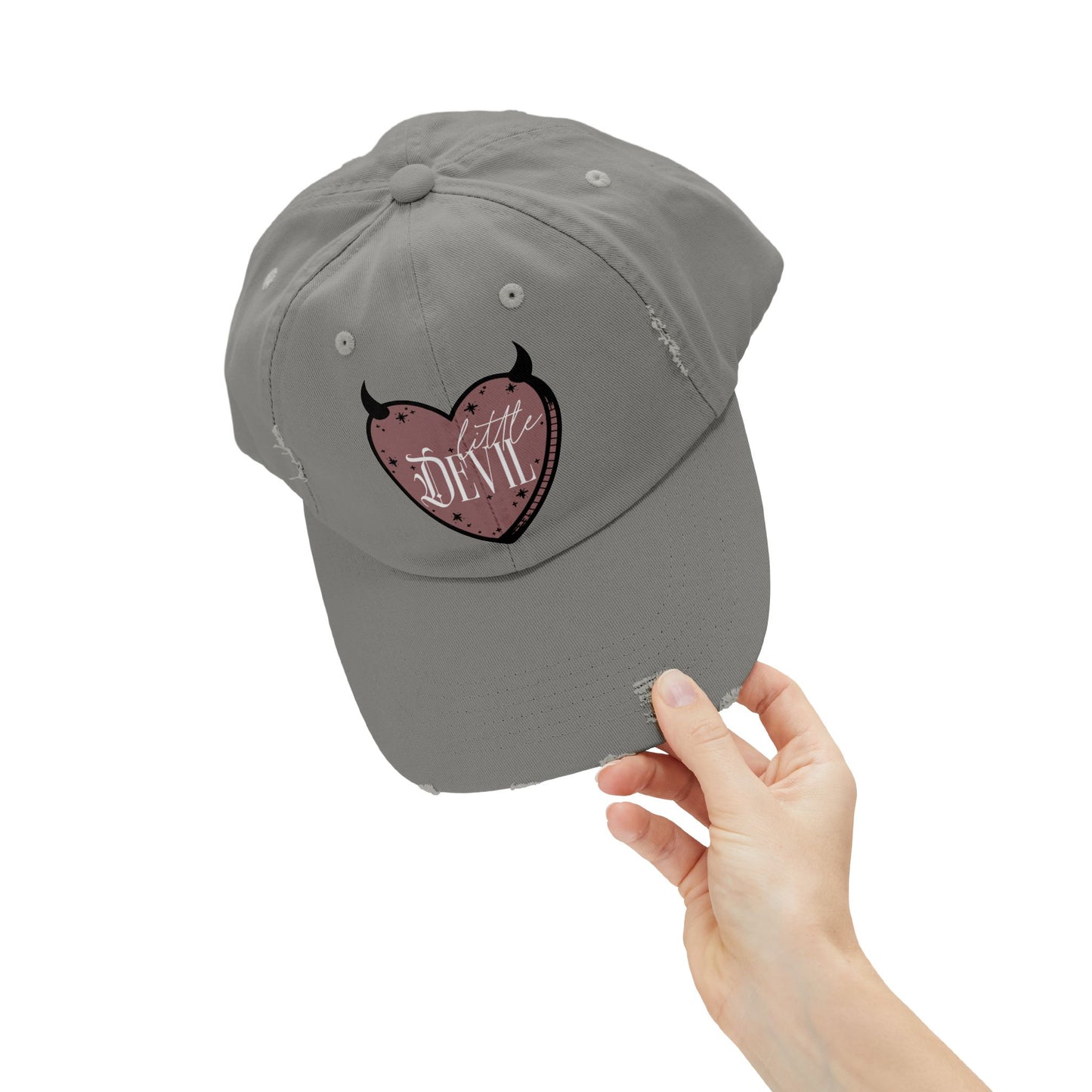 Little Devil Unisex Distressed Cap