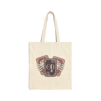 Obsidian Descension Tarot Cards Cotton Canvas Tote Bag