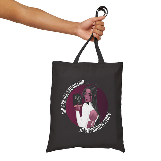 We Are All the Villain Cotton Canvas Tote Bag