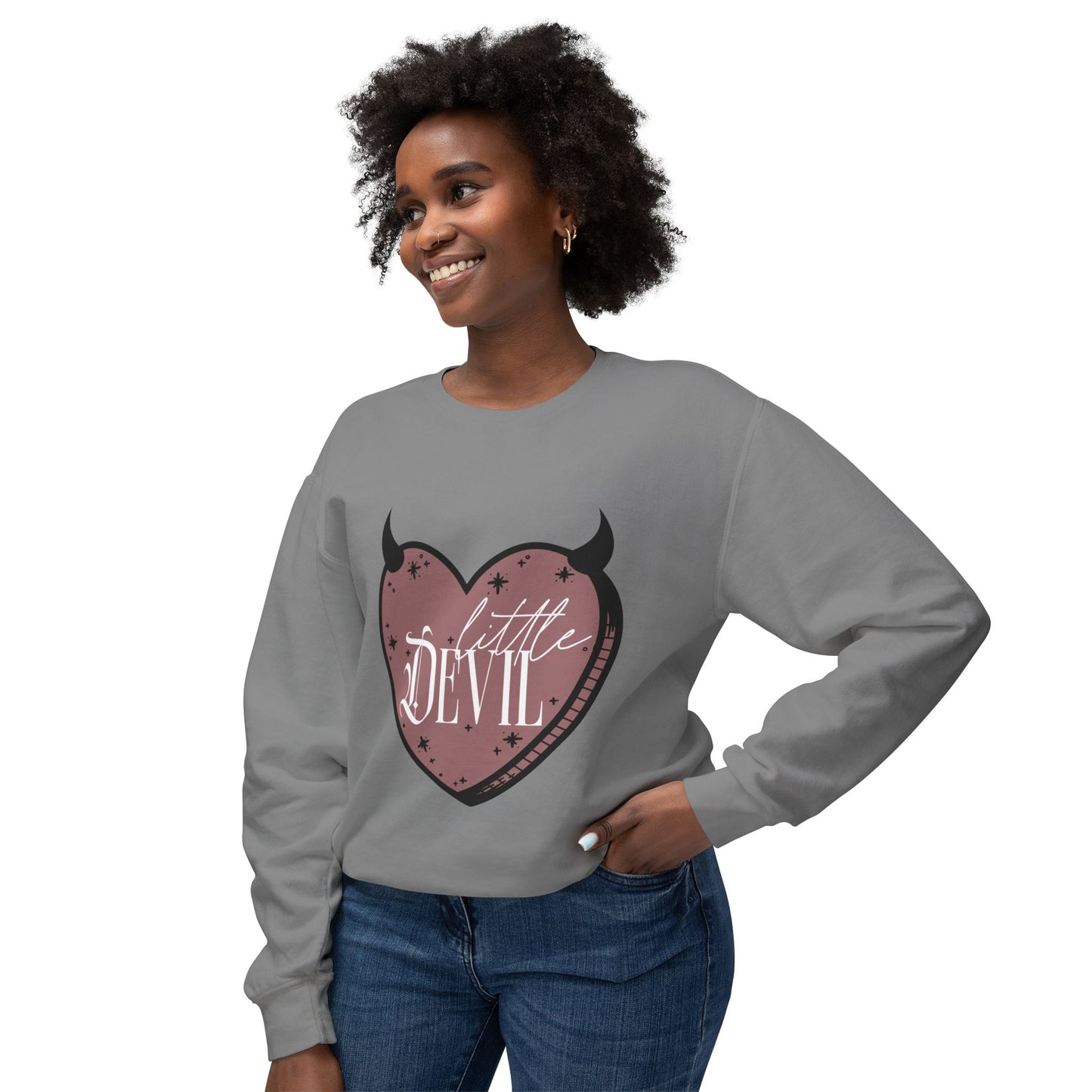 Little Devil - Unisex Lightweight Crewneck Sweatshirt