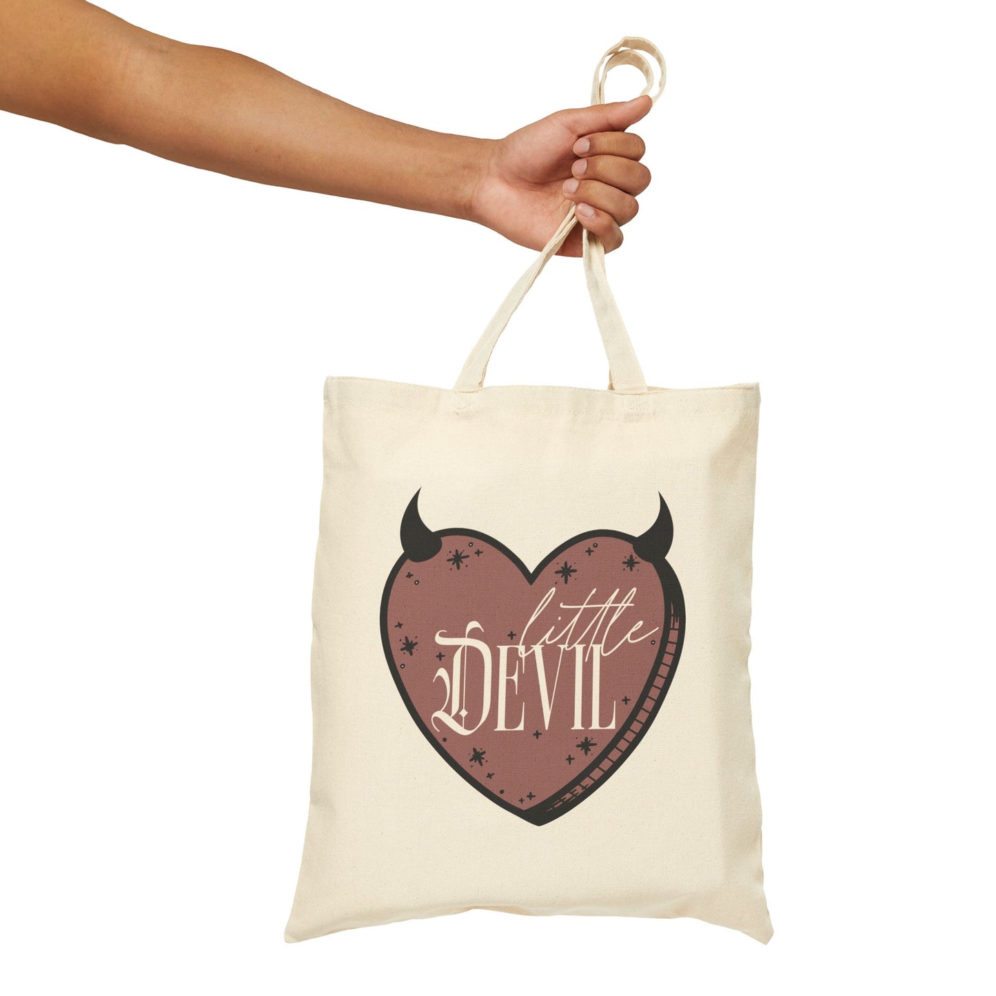 Little Devil Cotton Canvas Tote Bag