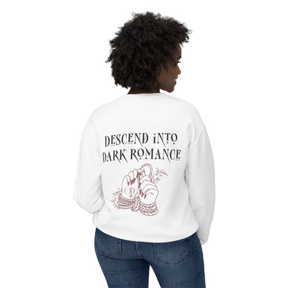 Descend Into Dark Romance - Unisex Lightweight Crewneck Sweatshirt