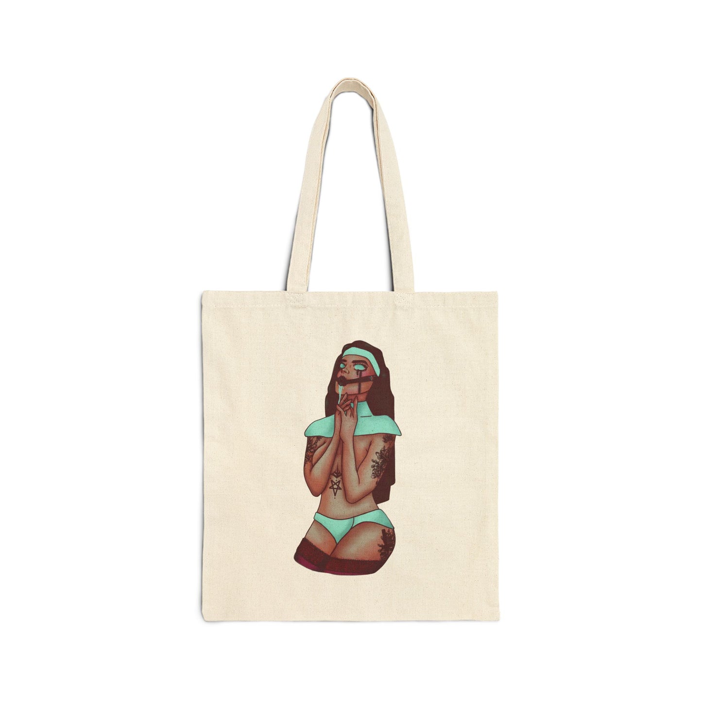 Gagged Nun Canvas Tote Bag