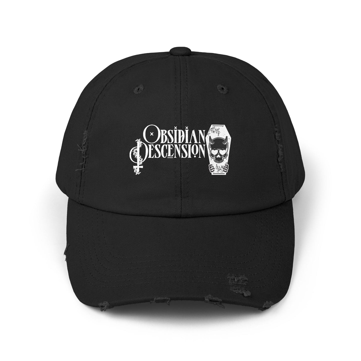 Obsidian Descension Unisex Distressed Cap