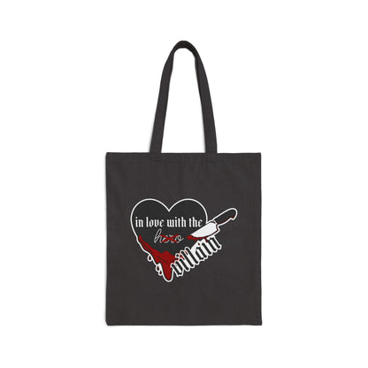 In Love with the Villain Cotton Canvas Tote Bag