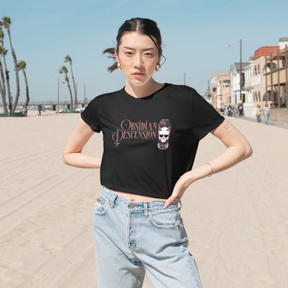 Satan is My Daddy - Women's Flowy Cropped Tee