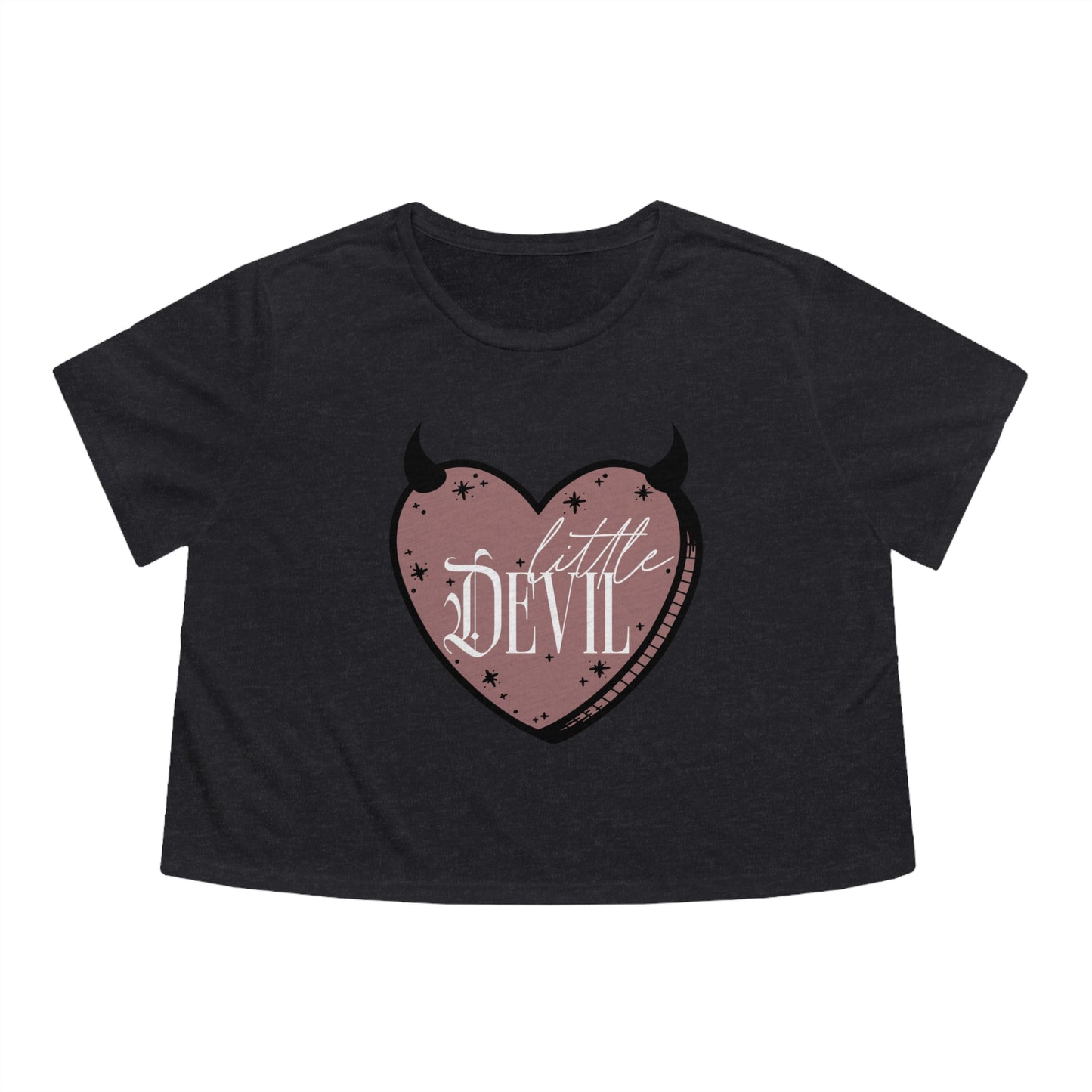 Little Devil - Women's Flowy Cropped Tee