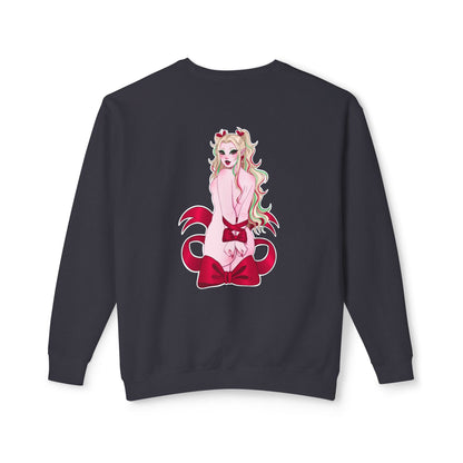 Wrapped Up in a Bow - Unisex Lightweight Crewneck Sweatshirt