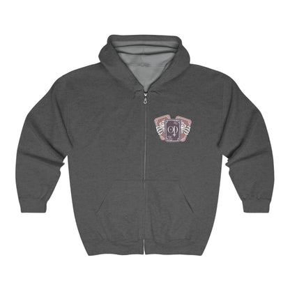 Obsidian Tarot Cards - Full Zip Hooded Sweatshirt