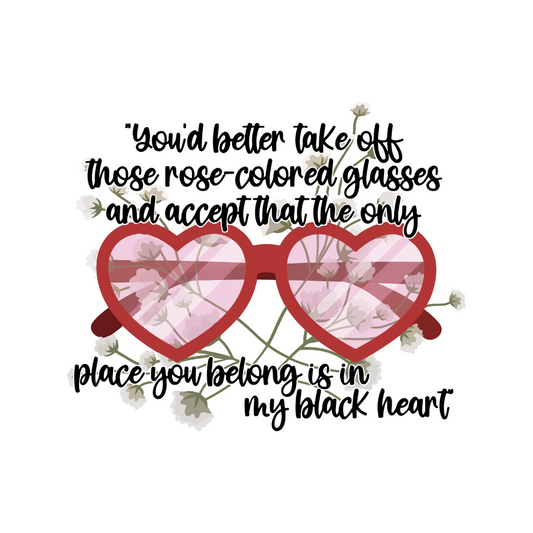 Under Your Scars Rose Color Glasses Sticker