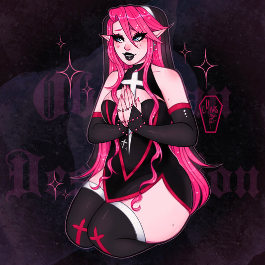 Pink Nun Art Print