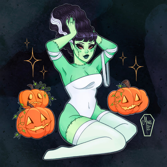 Girl Frankenstein Art Print